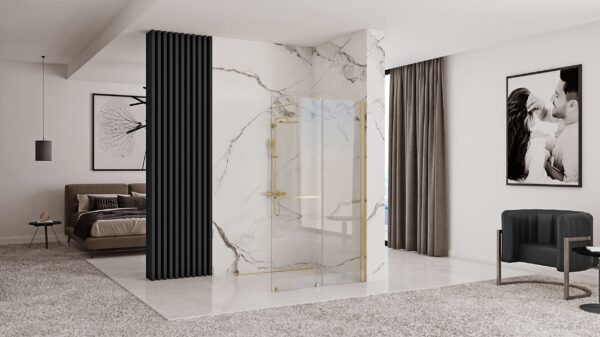 Paroi de douche Rea Cortis GOLD  120 – Image 3