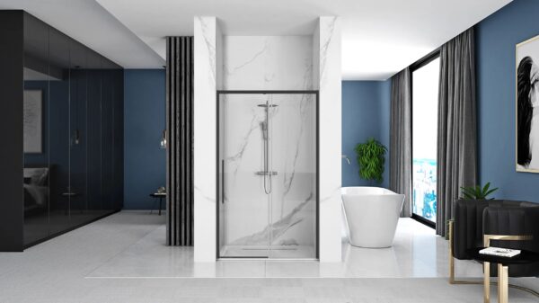 Porte de douche SOLAR BLACK MAT 130 – Image 2