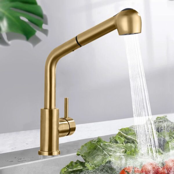 Robinet de cuisine REA Troy or brossé – Image 7