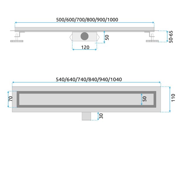 Drain linéaire Rea Neox Black Matt 90 – Image 7